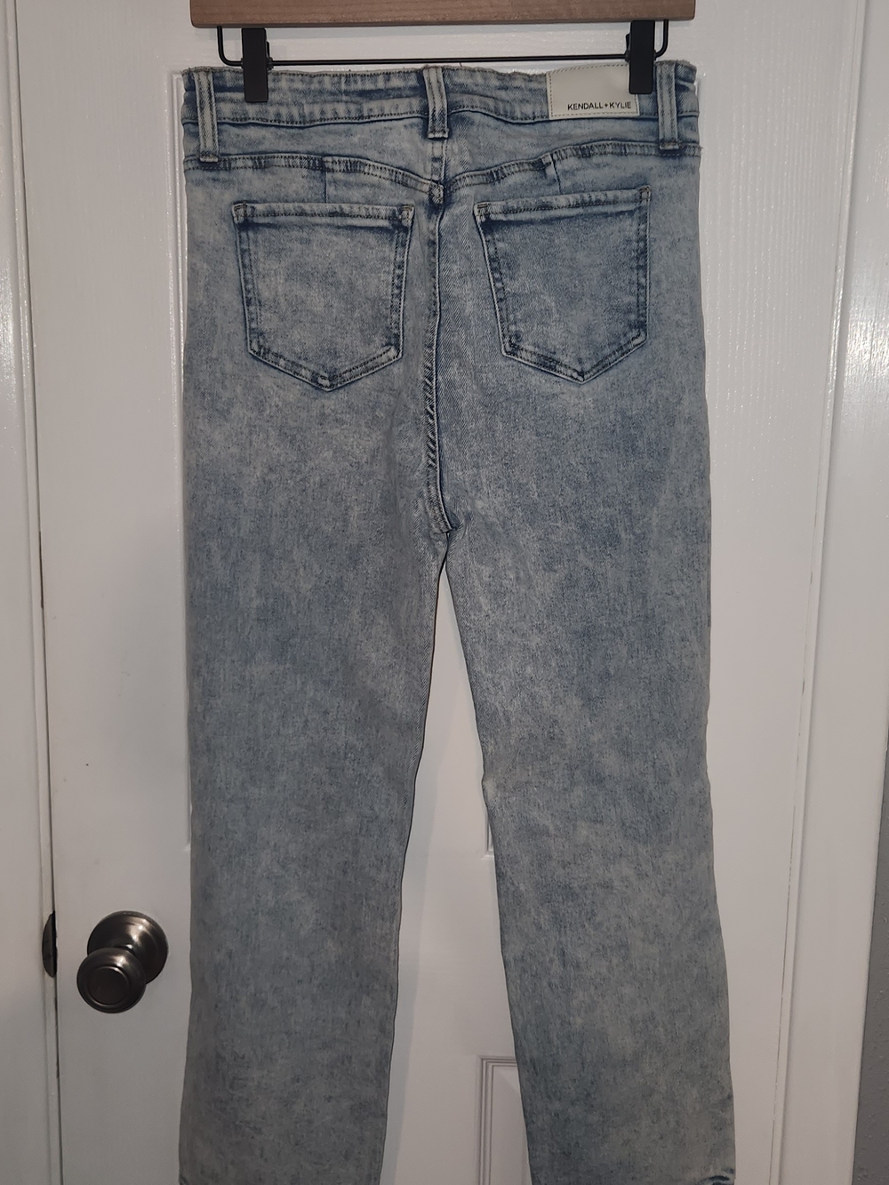 Kendall & Kylie Light Blue High-Rise Distressed Women's Jeans - Picture 2 of 3